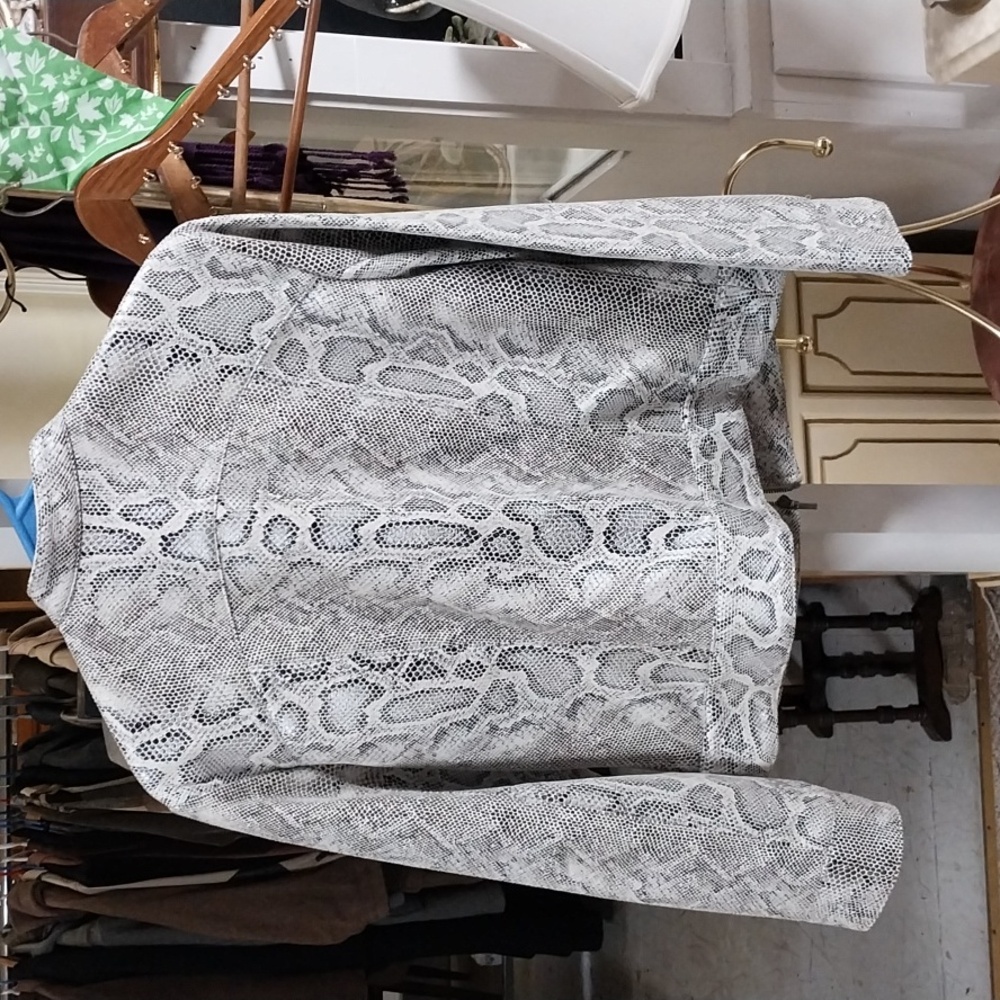 Ruby Rd. Gray Snake Print Bomber Jacket - Picture 3 of 3